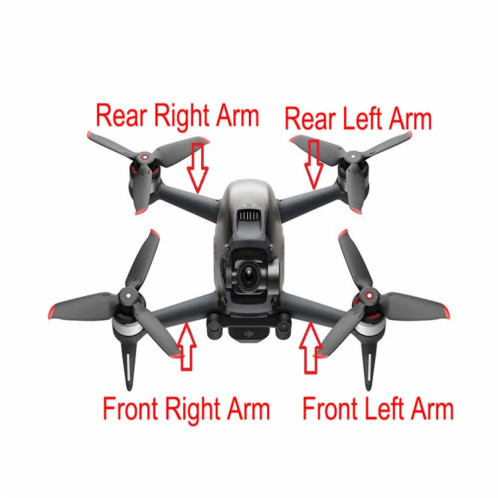 Pour les pièces de rechange de bras de drone DJI FPV, spécification: avant gauche SH7201137-04