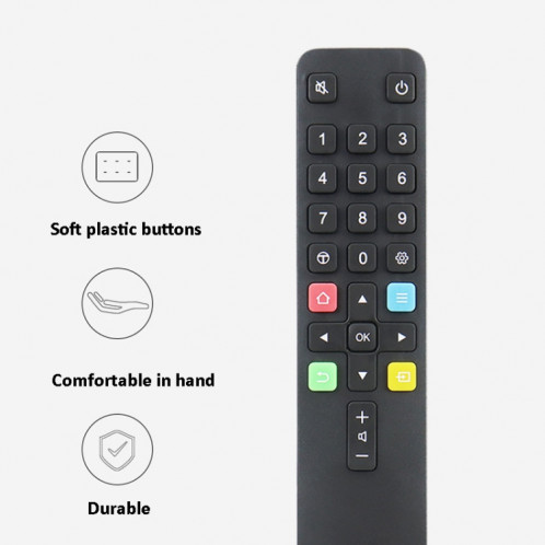 Pour télécommande TV TCL ARC801L RC801LDCI1 49p3 55p3, Etc. (noir) SH801A502-06