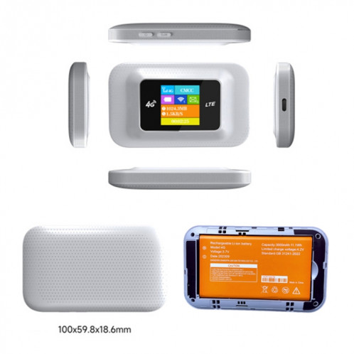 D921 Routeur de carte enfichable portable 4G Prise en charge du modem malais MOD Hotspot sans fil portable WIFI (Blanc) SH701A1344-010