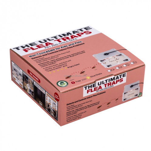 2 pièces SK121 piège à mouches carré piège à puces pour animaux domestiques attrape-lumière aux puces (prise ue) SH802B1326-08