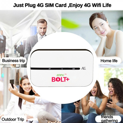 Routeur E5576S 4G LTE sans carte de verrouillage WiFi Support malais MOD routeur mobile pour l'europe asie afrique (blanc) SH901A1906-06