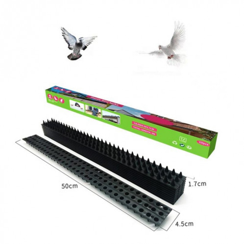 10pcs SK419 ligne d'équipement électrique Anti-oiseau épine toit avant-toit lecteur oiseau clôture anti-vol électrique oiseau épine (noir) SH101A163-06