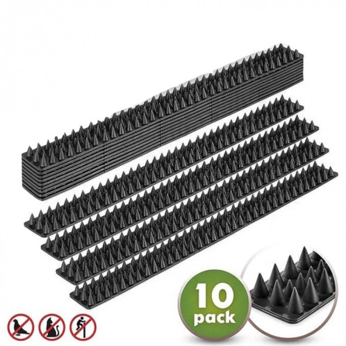 10pcs SK419 ligne d'équipement électrique Anti-oiseau épine toit avant-toit lecteur oiseau clôture anti-vol électrique oiseau épine (noir) SH101A163-06