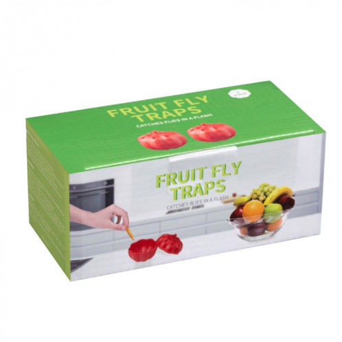 SK116 2pcs Petits pièges à mouches à fruits à la citrouille Fruit Flying Worm Catcher (Rouge) SH301A763-09