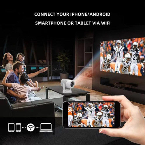 Projecteur J1 1280 X 720P WiFi 6 Système Android 11 Prend en charge la mise en miroir de l'écran Prise américaine SH6102743-09