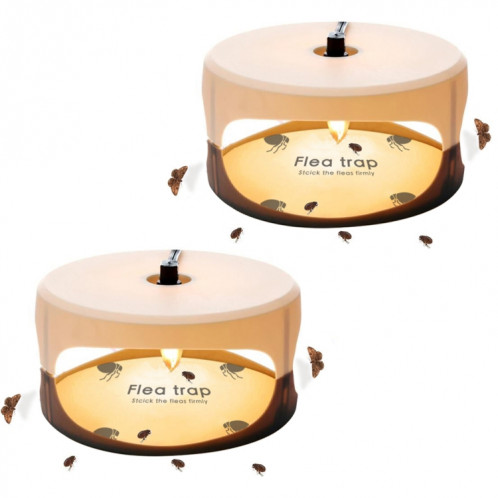 2pcs SK111 Pet Household Flea Lamp Flea Sticky Trapper Dispositif de capture de puces () SH601B1777-07