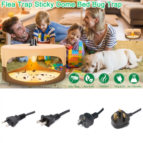 2pcs SK111 Pet Household Flea Lamp Flea Sticky Trapper Dispositif de capture de puces () SH601B1777-07
