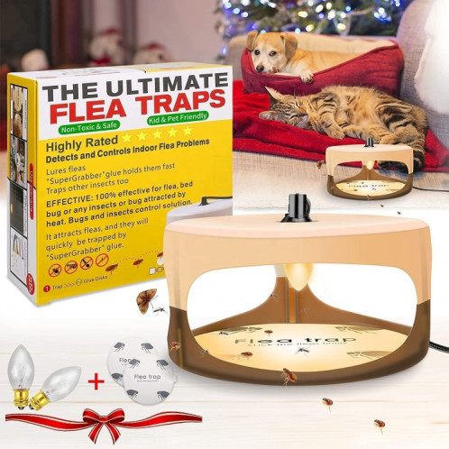 2pcs SK111 Pet Household Flea Lamp Flea Sticky Trapper Dispositif de capture de puces () SH601B1777-07