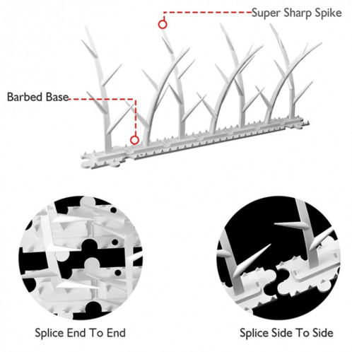 SK477 6 pièces en plastique Anti-oiseau épine Anti-vol Anti-chat épine électrique arbre branche oiseau répulsif épine SH88011963-09