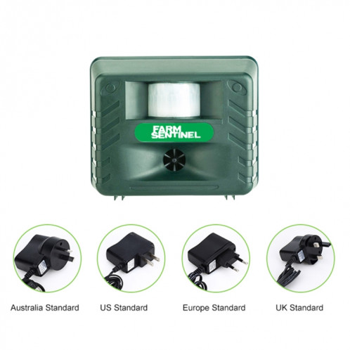 SK131 Garden Outdoor Répulsif à ultrasons pour rats Répulsif pour serpent Dispositif de conduite d'animaux de ferme () SH201C306-09