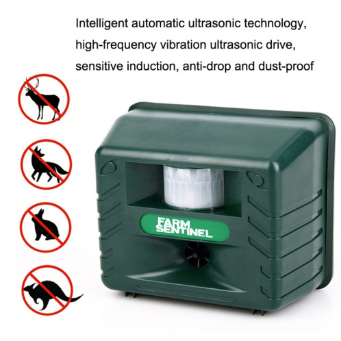 SK131 Garden Outdoor Répulsif à ultrasons pour rats Répulsif pour serpent Dispositif de conduite d'animaux de ferme () SH201C306-09