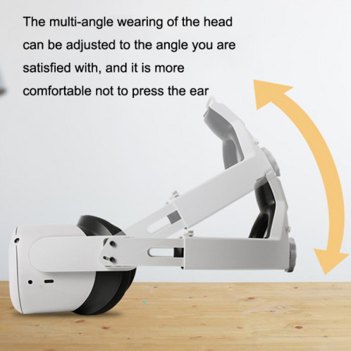 Hifylux Q2-TD79 pour Oculus Quest 2 Décompression Confortable Bandeau Ensemble VR Lunettes Accessoires (Blanc) SH401A1980-011