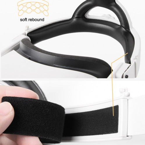 Hifylux Q2-TD79 pour Oculus Quest 2 Décompression Confortable Bandeau Ensemble VR Lunettes Accessoires (Blanc) SH401A1980-011