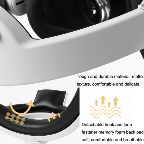 Hifylux Q2-TD79 pour Oculus Quest 2 Décompression Confortable Bandeau Ensemble VR Lunettes Accessoires (Blanc) SH401A1980-011