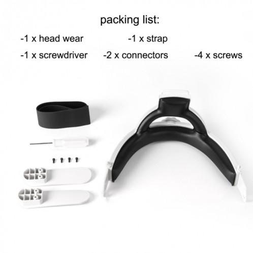 Hifylux Q2-TD79 pour Oculus Quest 2 Décompression Confortable Bandeau Ensemble VR Lunettes Accessoires (Blanc) SH401A1980-011
