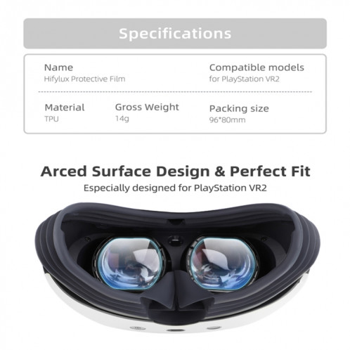 Pour PlayStation VR2 Hifylux PS-FF29 ensemble de Films de protection d'objectif Film souple en TPU anti-rayures HD (comme indiqué) SH401A1717-08