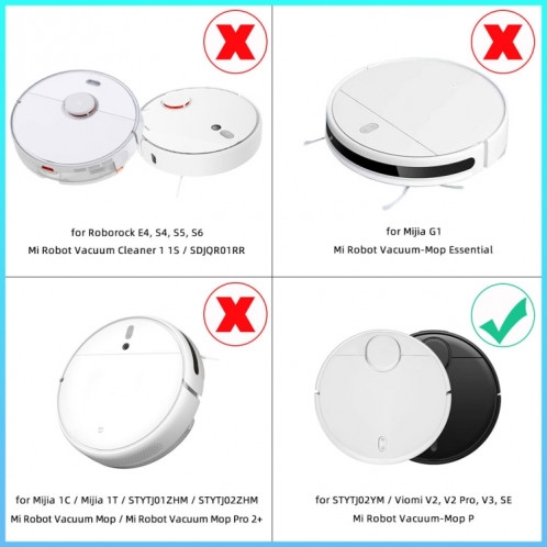 Pour Xiaomi Mijia STYJ02YM Accessoires d'aspirateur 1pc Couverture de brosse blanche SH6507363-04