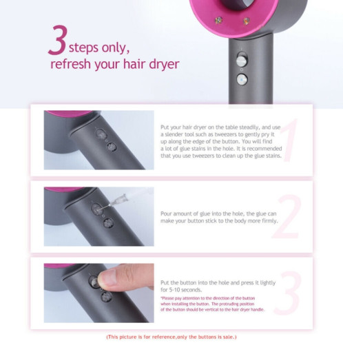 Pour sèche-cheveux Dyson HD01 HD02 HD03 HD04 HD08 4 pièces boutons de commande de bouton de commutation SH5279685-05