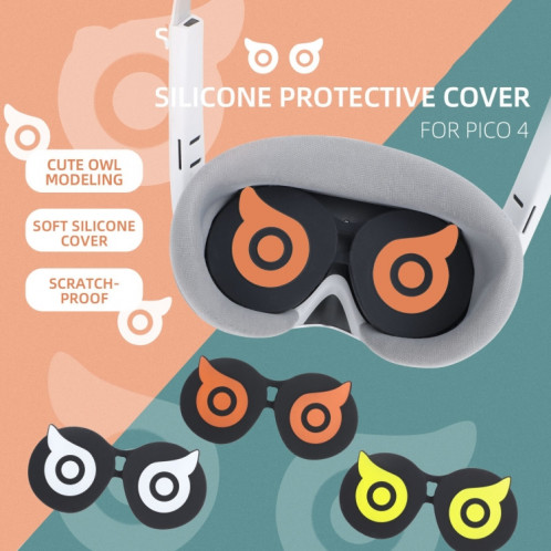 Pour PICO 4 Hifylux PC-ZF23 Owl Lens Protector Dust Scratch VR Lunettes Étui en silicone (Orange) SH301A900-010