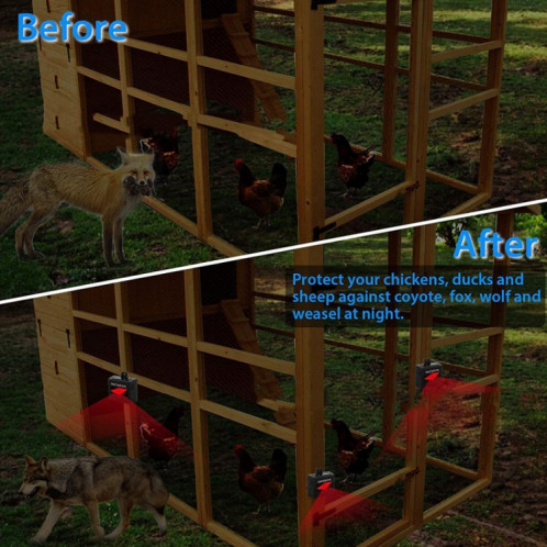 SK191 2pcs Répulsif d'animaux en œil d'aigle sauvage de la ferme solaire SH03021897-010