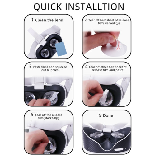 Pour Oculus Quest 2 Hifylux Q2-FF6 Film de protection d'objectif HD Film souple anti-rayures anti-transpiration (comme indiqué) SH001A18-09