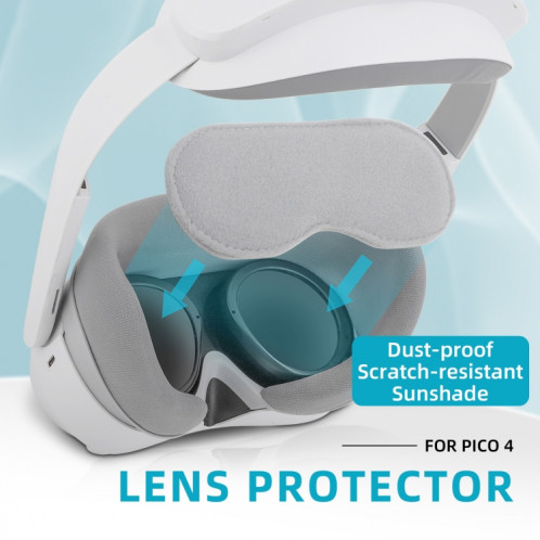 Pour PICO 4 Hifylux PC-ZF17 Protecteur d'objectif Lunettes VR Tampon éponge anti-poussière (gris clair) SH901A829-08