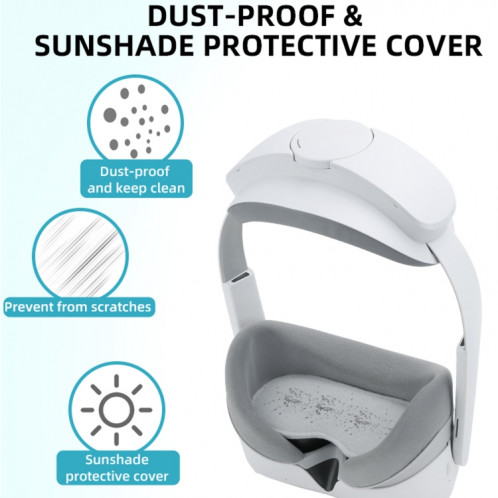 Pour PICO 4 Hifylux PC-ZF17 Protecteur d'objectif Lunettes VR Tampon éponge anti-poussière (gris clair) SH901A829-08