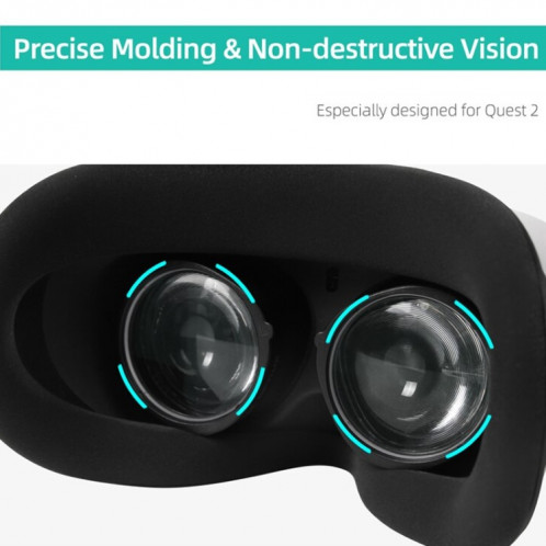 Pour Oculus Quest 2 Hifylux Q2-QF11 1 paire myopie lentille cadre asphérique résine VR lunettes accessoires (100 degrés) SH601A1981-09