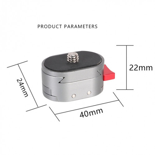 Z056 Mini Gimbal Quick Release Plate Clamp pour DSLR Caméra Caméscope Trépied Monopode SH7102681-07