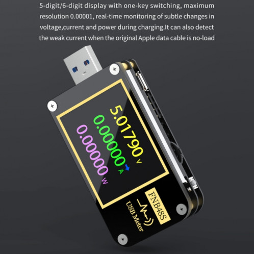 FNIRSI FNB48S Testeur de charge rapide multifonctionnel ampèremètre de tension USB, spécification : Bluetooth SF89011403-019