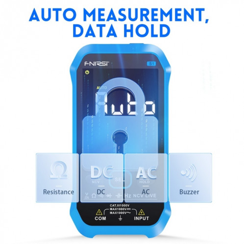 Multimètre numérique entièrement automatique de haute précision FNIRSI S1 (bleu) SF701A108-014