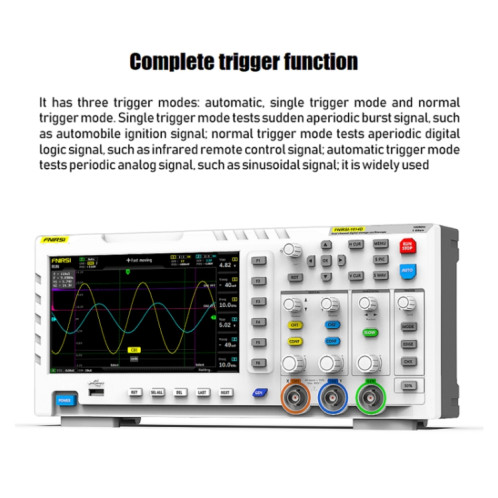 FNIRSI 1014D 2 en 1 Oscilloscope numérique à bande passante 100M double canal Générateur de signal d'échantillonnage 1GS, prise US SF32011963-015