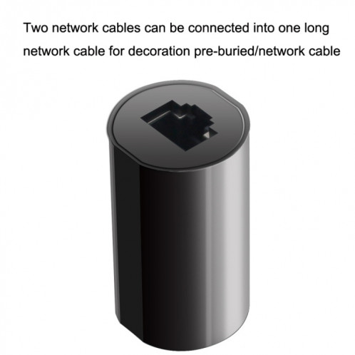 YM88013-Y Version de protection contre la foudre Réseau Tête droite Câble réseau RJ45 Tête à double passage (noir) SH401A231-07