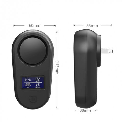 Écran haute puissance Répulsif pour souris à ultrasons Répulsif contre les moustiques Accueil Répulsif intelligent contre les insectes (Blanc) SH002A793-08