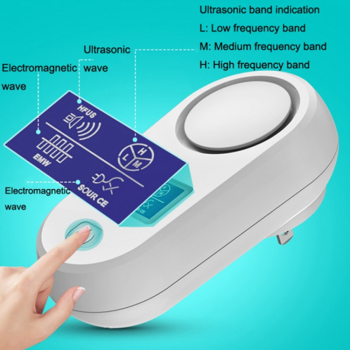Écran haute puissance Répulsif pour souris à ultrasons Répulsif contre les moustiques Accueil Répulsif intelligent contre les insectes (Noir) SH002B874-08