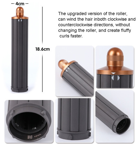 Pour sèche-cheveux Dyson Airwrap i.d./ HS01 / HS05 / HD08 18,6 x 4 cm Buse à barils de bouclage longs améliorés avec adaptateur long Doré SH8706937-07