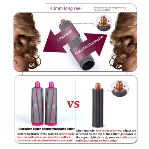Pour sèche-cheveux Dyson Airwrap i.d./ HS01 / HS05 / HD08 18,6 x 4 cm Buse à barils de bouclage longs améliorés avec adaptateur long Doré SH8706937-07