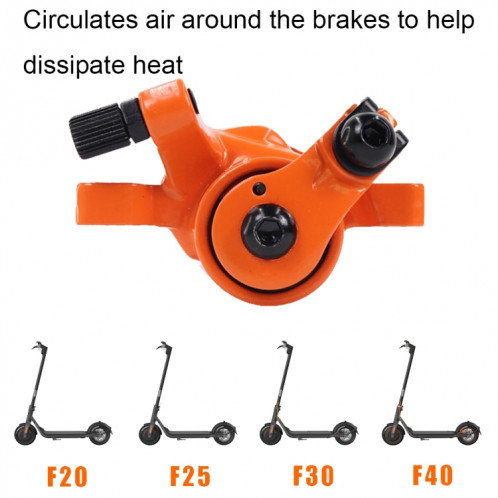 A44424 Équipement de frein à disque de roue arrière de frein de scooter électrique pour Ninebot F20 / F25 / F30 / F40 (Orange) SH601A80-08