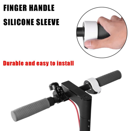 X0211 2 pièces Scooter accélérateur cadran coque en silicone cadran couverture pour Xiaomi M365/1S/Pro/MAX G30/ES2 (blanc) SH901C335-07