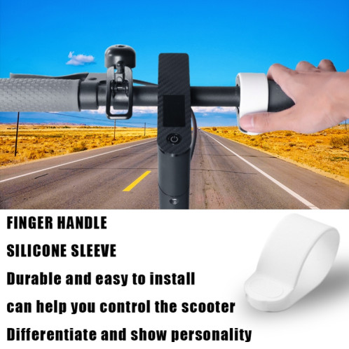 X0211 2 pièces Scooter accélérateur cadran coque en silicone cadran couverture pour Xiaomi M365/1S/Pro/MAX G30/ES2 (blanc) SH901C335-07