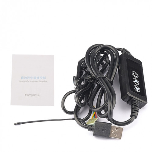 W-3301 Thermostat à affichage numérique intelligent Coussin chauffant pour animaux de compagnie Contrôleur de thermostat pour chauffe-lait (Noir) SH901A145-09