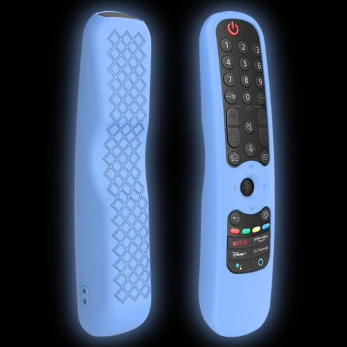 Pour LG AN-MR21GC / AN-MR21N / AN-MR21GA TV télécommande étui en silicone (bleu lumineux) SH201C707-08