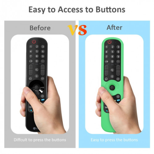 Pour LG AN-MR21GC / AN-MR21N / AN-MR21GA TV télécommande étui en silicone (vert lumineux) SH201D235-08