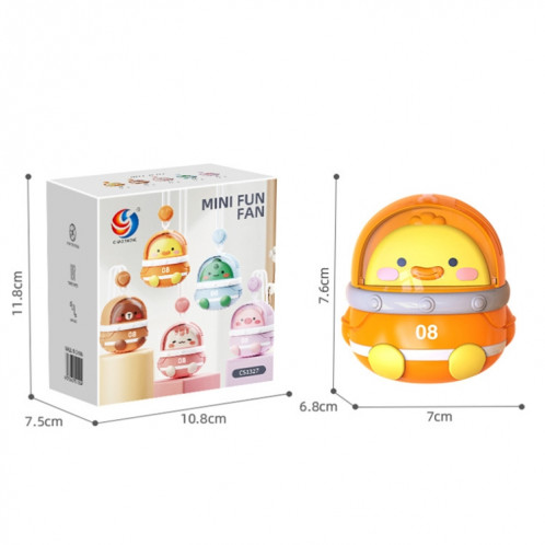 CS1327 petit ventilateur de cou suspendu de dessin animé de charge USB Mini ventilateur silencieux portable sans feuilles (cochon) SH501E856-08