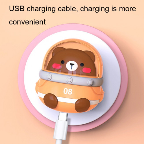 CS1327 petit ventilateur de cou suspendu de dessin animé de charge USB Mini ventilateur silencieux portable sans feuilles (chat) SH501C638-08