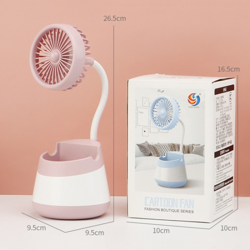 Ventilateur de porte-stylo de bureau de charge USB 276A avec fonction de support de téléphone ventilateur portable dortoir (vert) SH101C1894-08