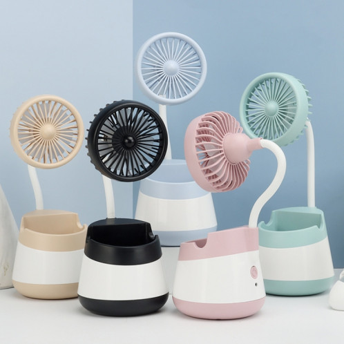 Ventilateur de porte-stylo de bureau de charge USB 276A avec fonction de support de téléphone ventilateur portable dortoir (vert) SH101C1894-08