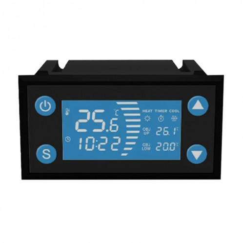 W-1213 Affichage numérique intelligent Fish Tank Escalade Pet Thermostat Plantation Trappe Élevage Contrôleur de température (Noir) SH201A1173-07