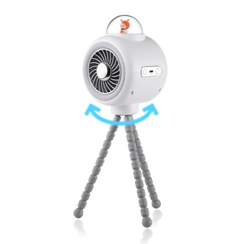 Ventilateur de poussette pour bébé Home Mute Refroidissement extérieur Ventilateur de poulpe de lapin portable avec tête de secouage (blanc) SH9801694-011