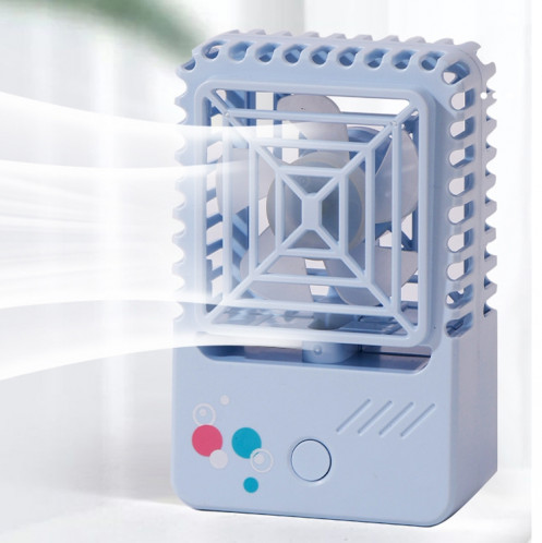 820 Mini ventilateur de charge USB de bureau Portable dortoir carré petit ventilateur (bleu ciel) SH701D752-08